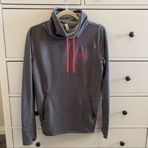 Under Armour Grey and Pink Long Neck Sweater